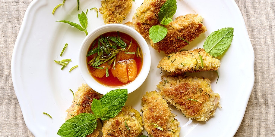 Kalkoennuggets met clementinesaus