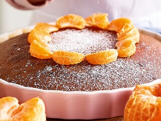 Gebak met speculoos en clementines