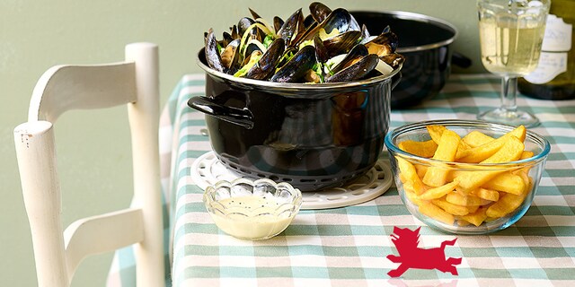 Moules marinière et sauce maison