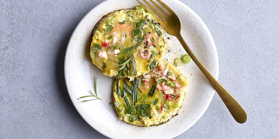 "Less waste" omelet met zeevruchten