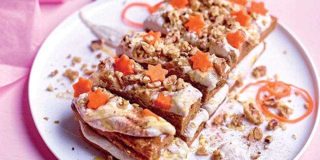 Carrot cake avec son glaçage aux noix de cajou