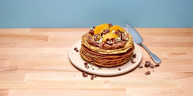 Pannenkoekentaart met mousse van Nutella®