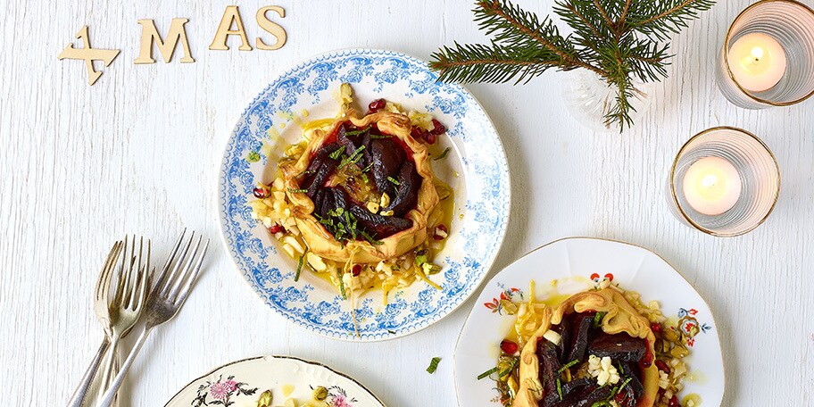 Tartelettes à la betterave et au fromage frais