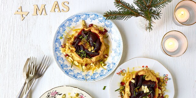 Tartelettes à la betterave et au fromage frais