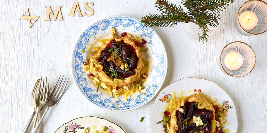 Tartelettes à la betterave et au fromage frais