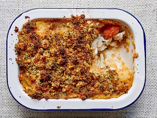 Parmentier d'églefin au crumble de persil