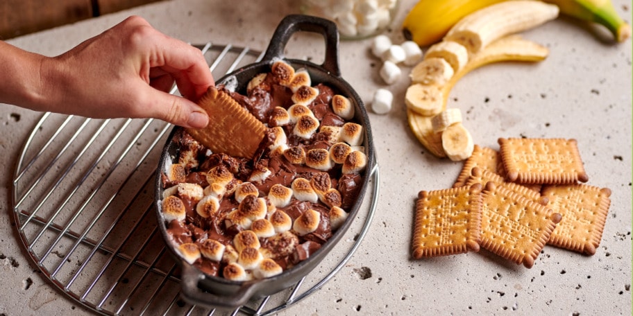 BBQ de chocolat de Côte d'Or et banane
