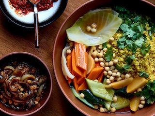 Couscous de légumes et harissa maison