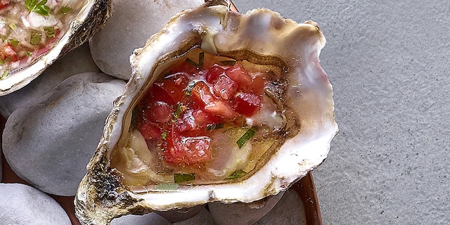 Oesters met tomatenrelish