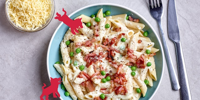 Penne met bloemkoolcarbonara