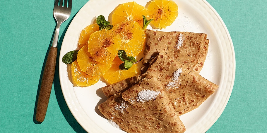 Crêpes à l'orange et à la cardamome