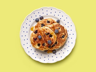 Easy pannenkoeken met blauwe bessen