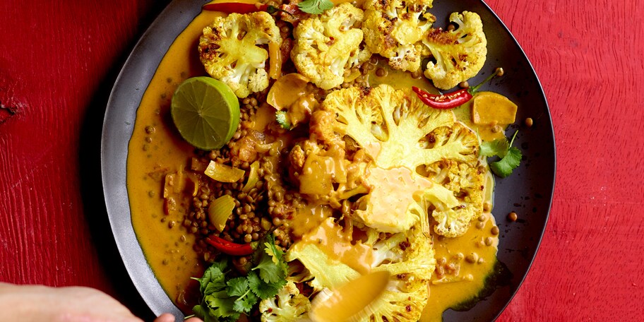 Curry de chou-fleur et lentilles