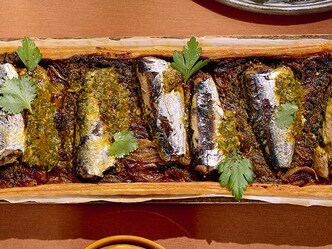 Tarte aux sardines et à la chermoula
