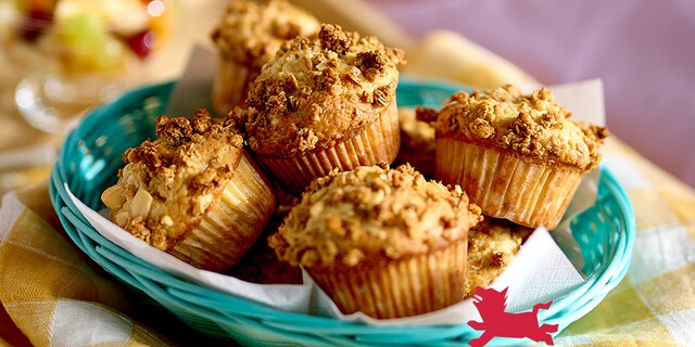 Muffins met appel en granola