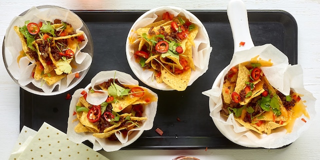 Nacho's met cheddar