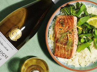 Zalm met broccolini en rijst