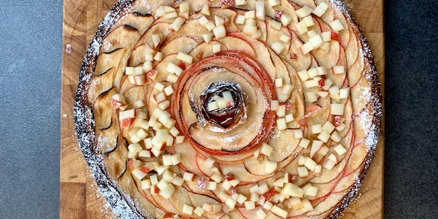 Tarte aux pommes à la frangipane 