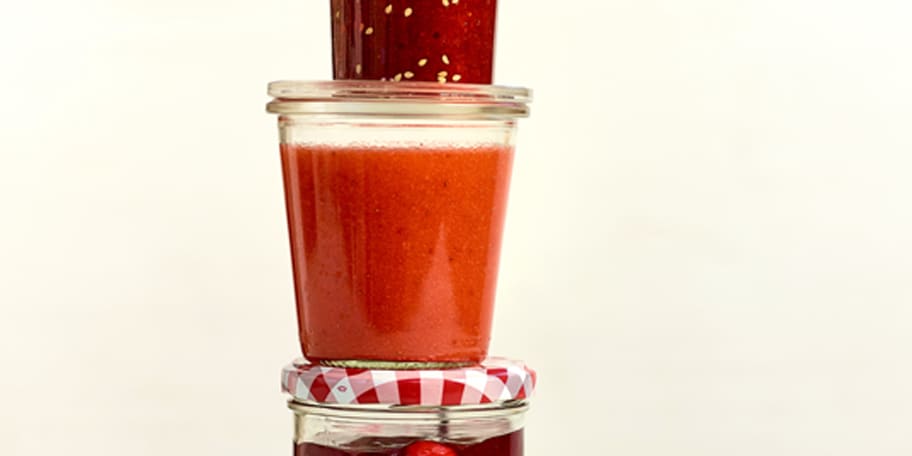 Coulis de fraises à la menthe