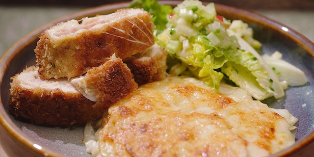 Cordon bleu et gratin dauphinois