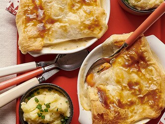 Turkey pie & mashed potatoes