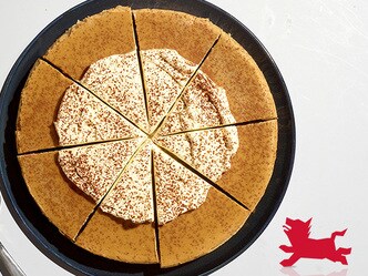 Cappuccino cheesecake met speculaas