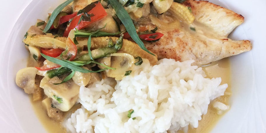 Poulet aux champignons et légumes