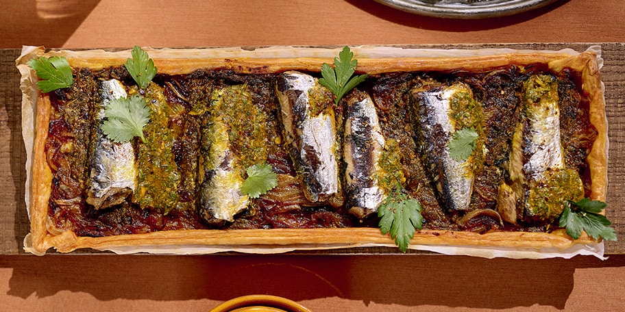 Tarte aux sardines et à la chermoula