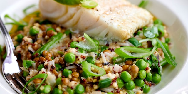 Granenrisotto met koolvis