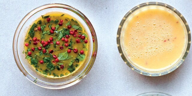 vinaigrette mango & basilicum