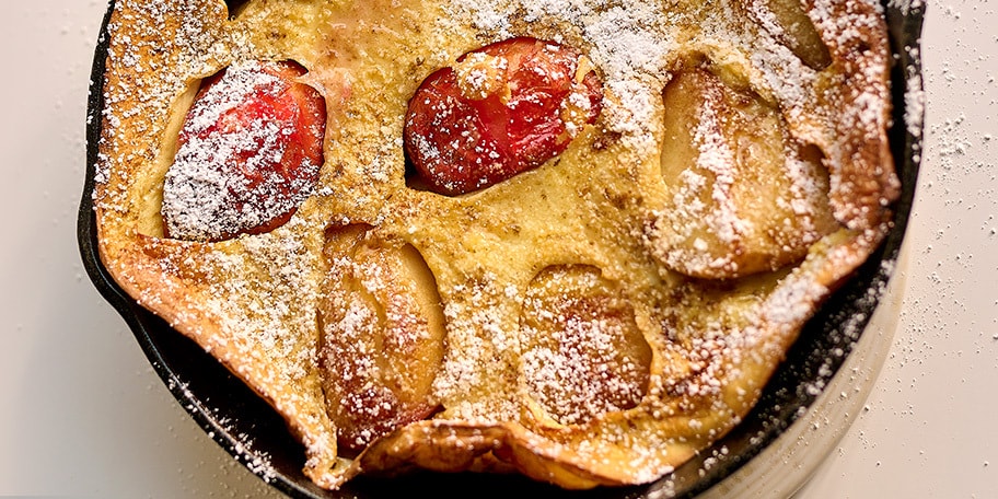 Clafoutis met gekaramelliseerde appelen