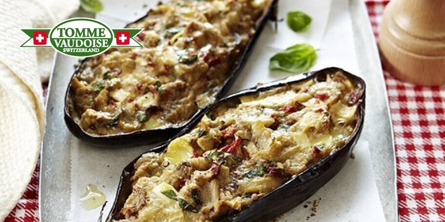 Gevulde aubergine met Tomme Vaudoise