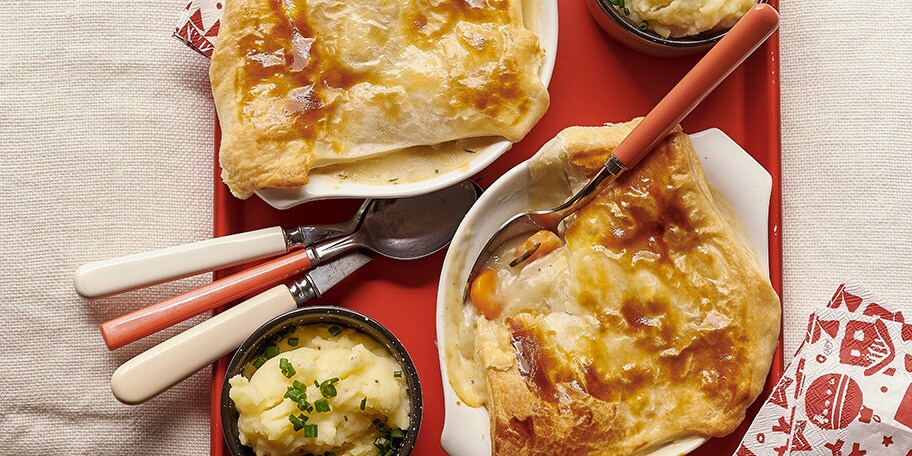 Turkey pie & mashed potatoes