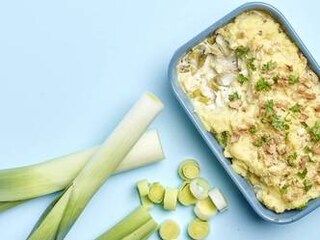 Parmentier de cabillaud aux poireaux  