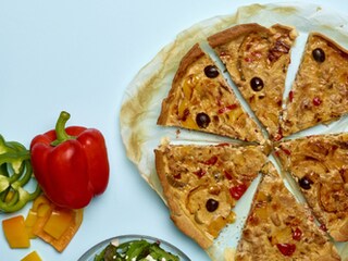 Quiche met tonijn, paprika en Griekse yoghurt