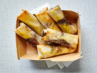 Chocolade-banaanloempia's