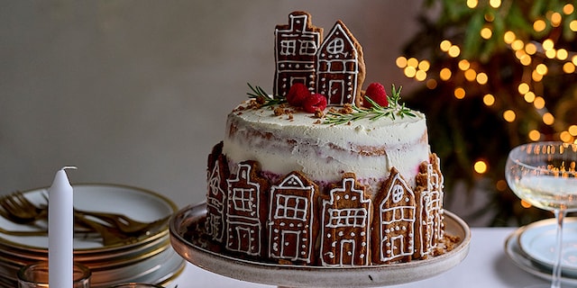 Gâteau léger au spéculoos et aux framboises