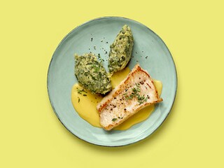 Loup de mer et purée aux épinards en 20 minutes