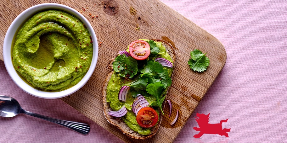 Guacamole de brocoli et petits pois