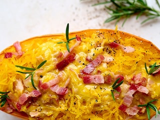 Spaghetti de courge façon carbonara