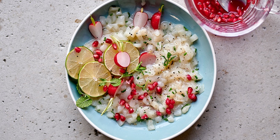 Ceviche de Saint-Jacques à la grenade