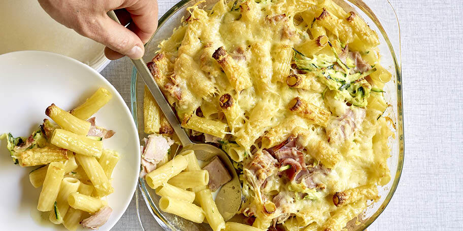 Macaroni met ham en kaas