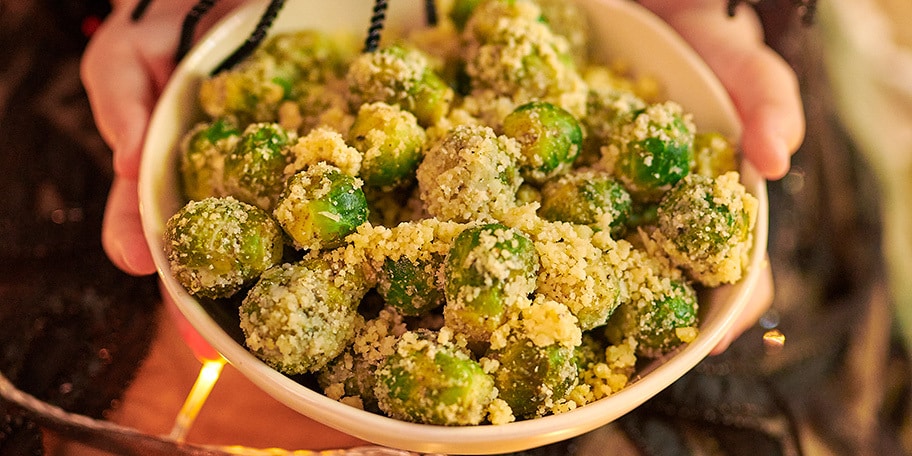 Choux de bruxelles panés au parmesan