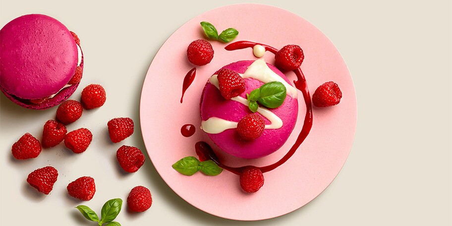 Macaron à la framboise