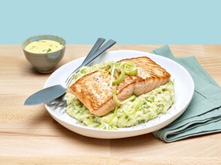 Zalm met preistoemp