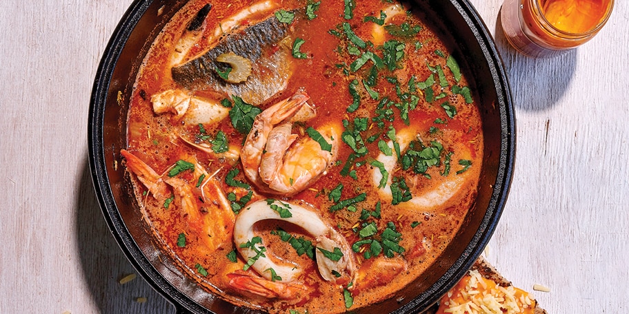 Bouillabaisse op de barbecue