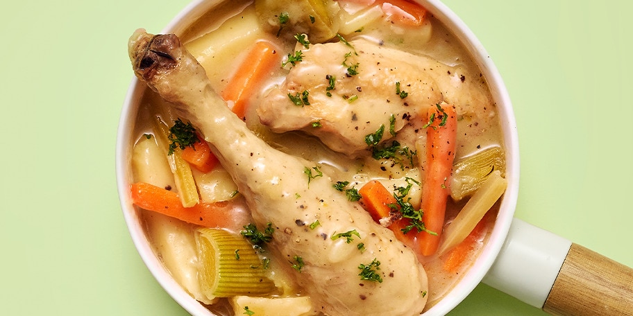 Waterzooi de poulet et crème épaisse