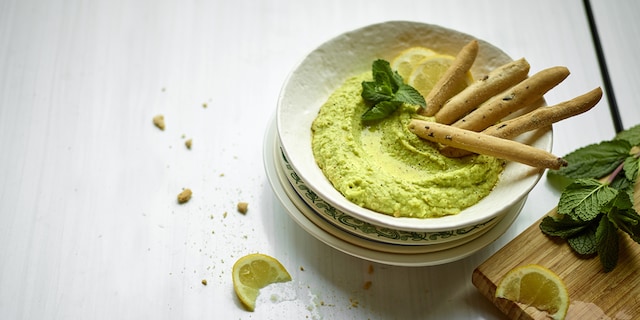 Houmous aux haricots verts