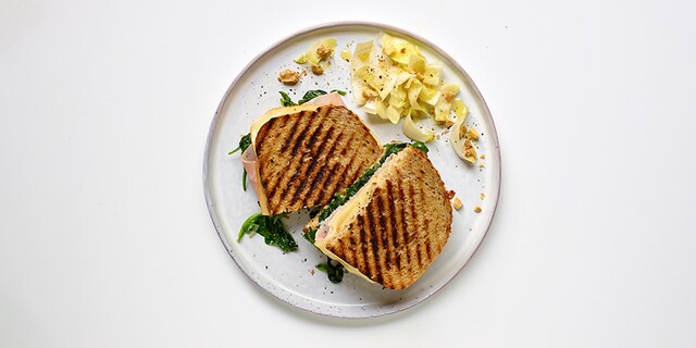 Croque-monsieur aux épinards et au Maredsous