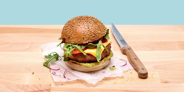 Rundsburgers met guacamole